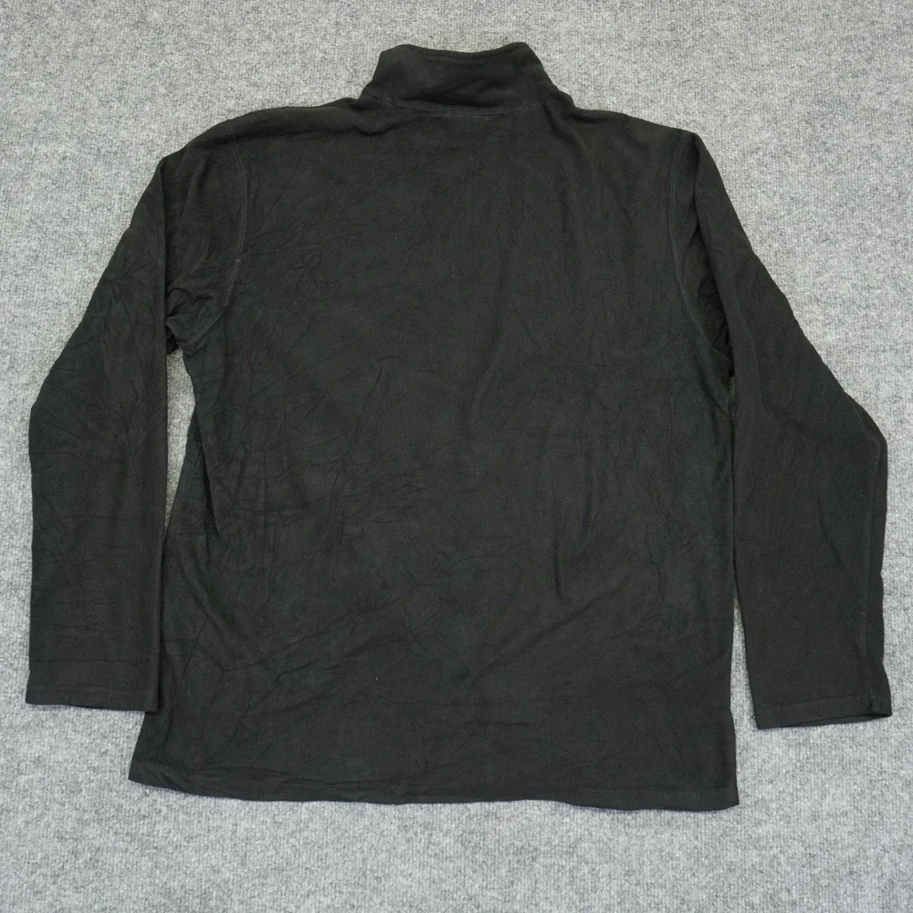 The North Face Fleece Pullover Mens L Dark Grey Black TKA 100 Quarter Zip